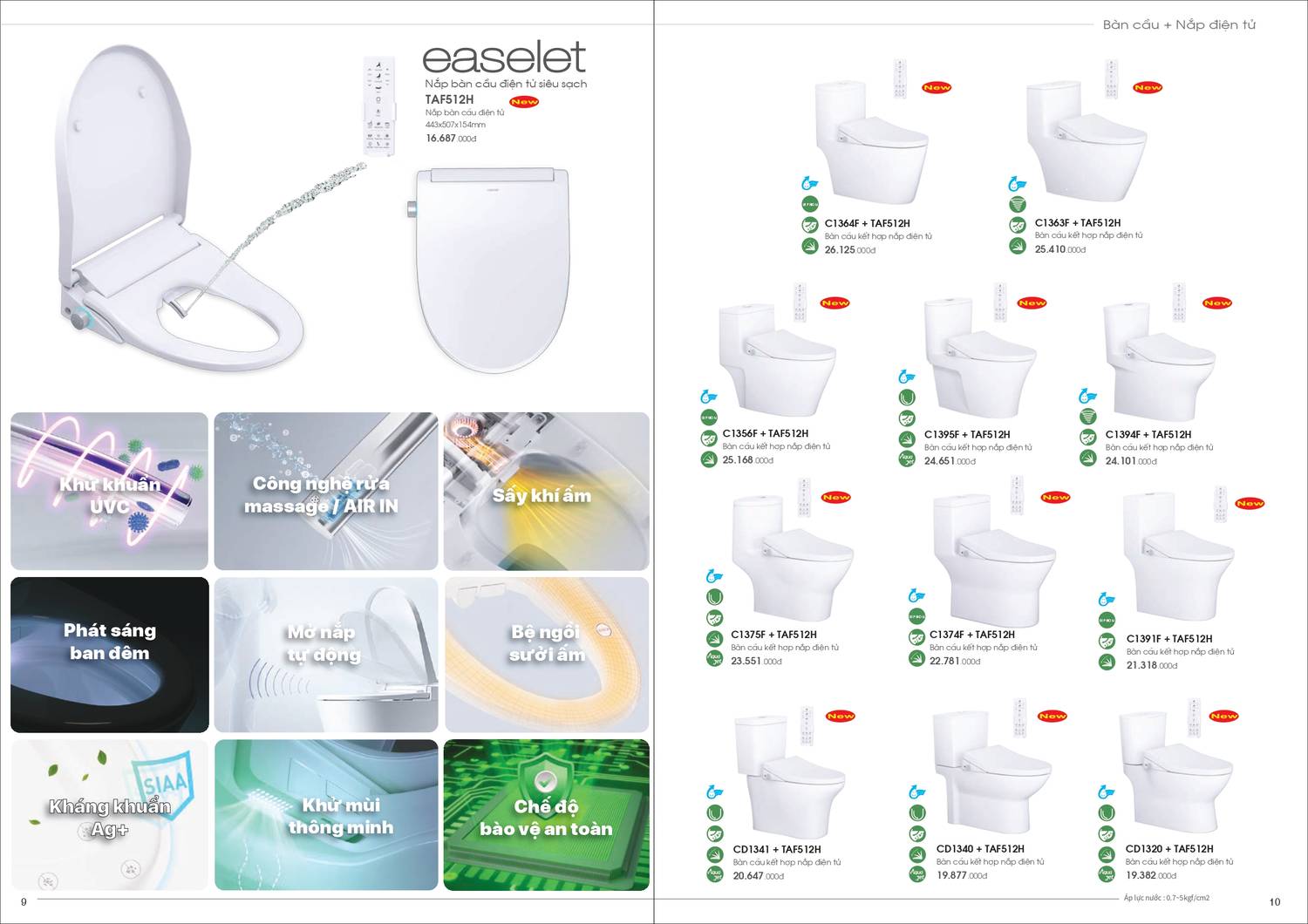 Catalogue và Bảng giá Thiết bị vệ sinh Caesar mới nhất 2024 - 2025 /Page 6